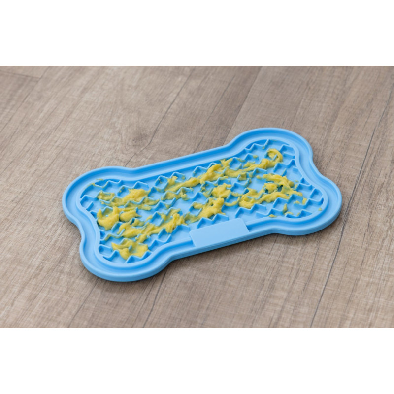 Lízací podložka pro psy, 22 x 13 cm, modrá