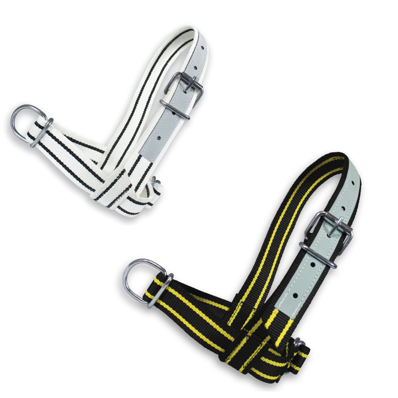 Ohlávka pro telata, vel. XS nastavitelná, kožená výztuž, s D-kroužkem