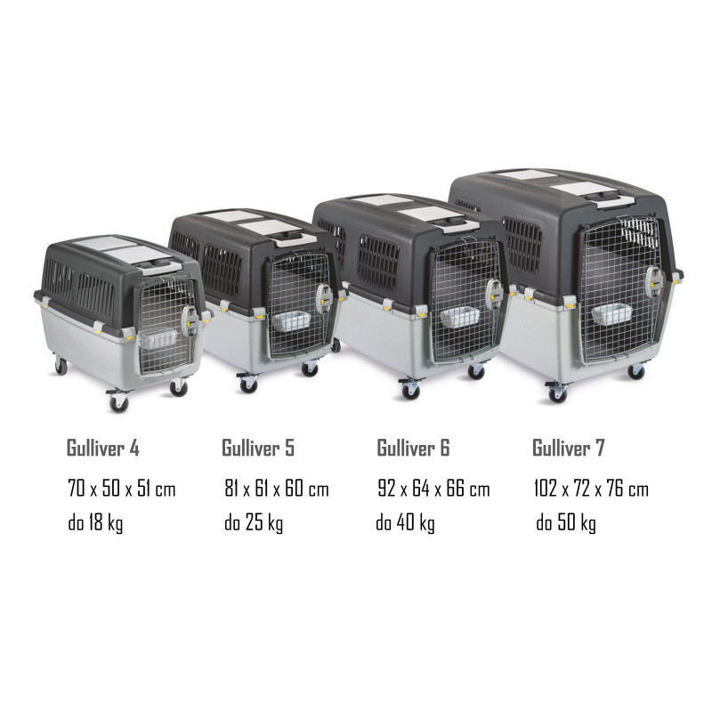 Přenoska Gulliver 7, 102 x 72 x 76 cm, kovová dvířka