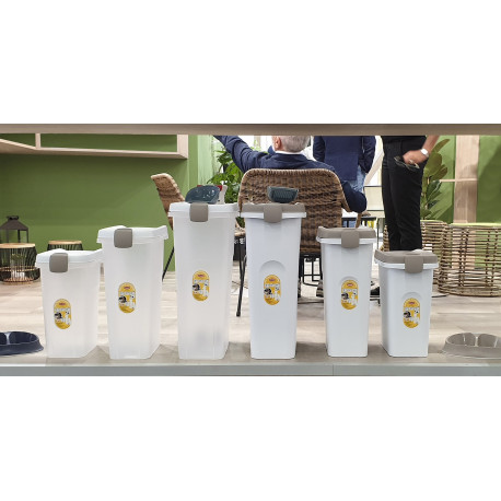 Kontejner na krmivo Fusto transparentní/popelavě hnědá