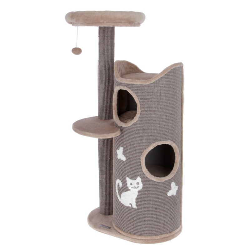 Škrabadlo pro kočky Tiana, šedé, 70 x 56 x 130 cm