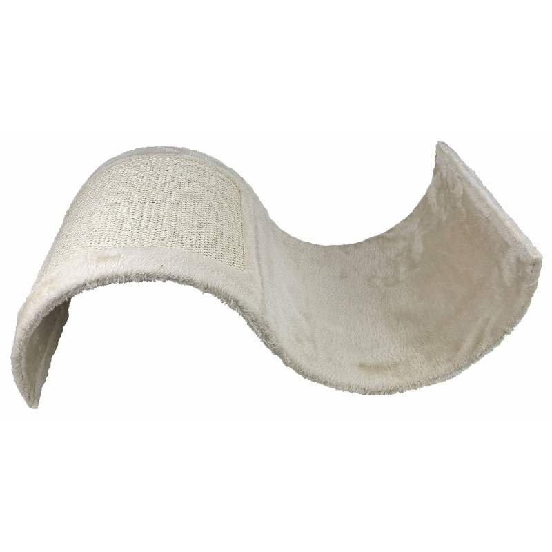 Škrabadlo pro kočky Vlna Wave, béžové, 51 x 28,5 x 18 cm