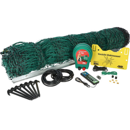 Elektrický ohradník 230 V, kompletní sada proti predátorům, 106 cm, 2 hroty, 50 m, zelená