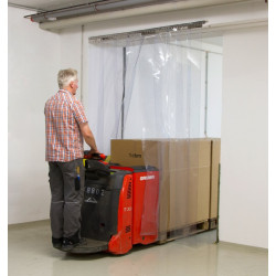 Lamelová clona, PVC pás, transparentní