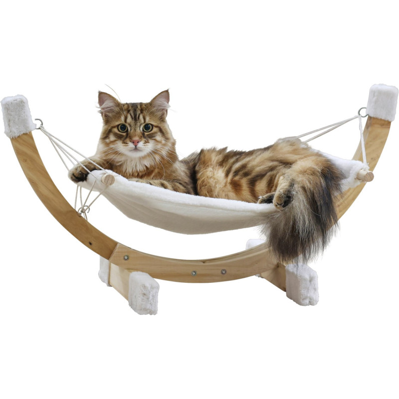 Houpací lehátko SIESTA, bílá houpačka pro kočky 73x36x34cm Houpací lehátko SIESTA, bílá houpačka pro kočky 73x36x34cm