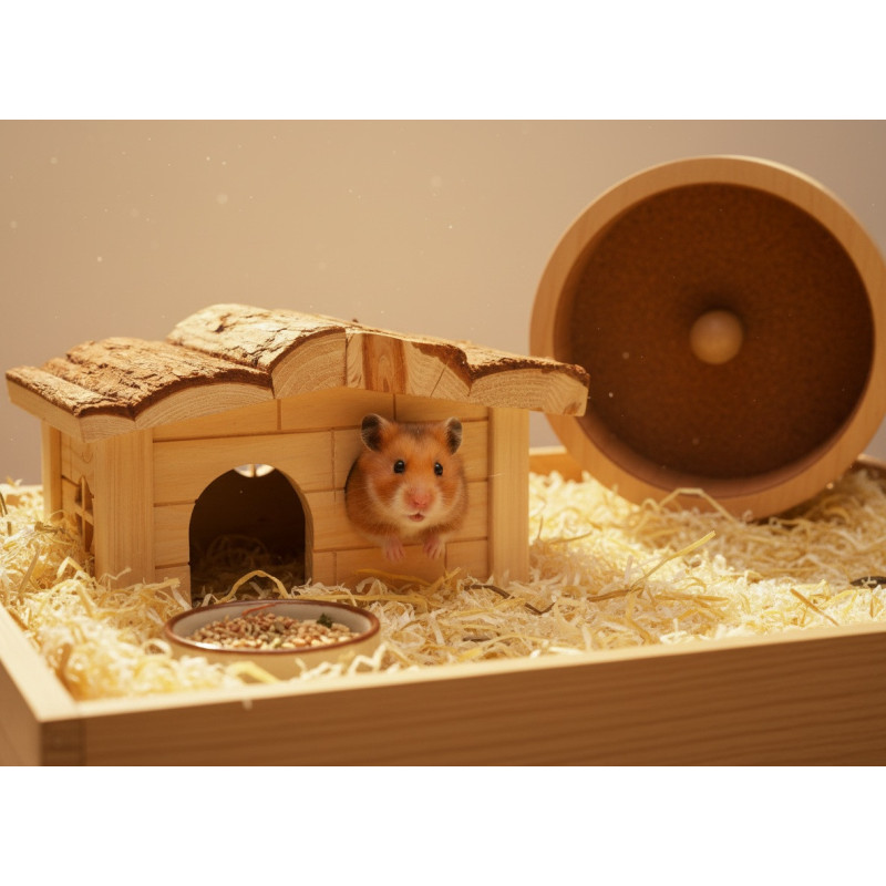 Domek pro křečky a malé hlodavce NATURE, 20 x 14 x 12 cm