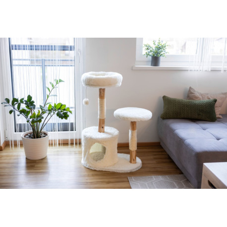 Škrabadlo pro kočky Lucia - odpočívadlo pro kočky, bílá, 90 cm