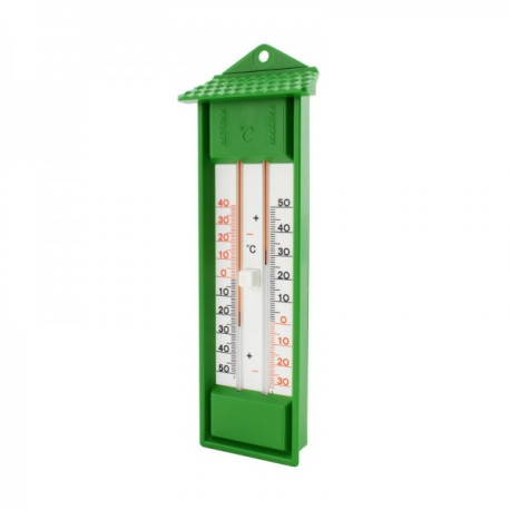 Teploměr maximo-minimální, analogový, 230 x 80 mm, zelený Teploměr maximo-minimální, analogový, 230 x 80 mm, zelený
