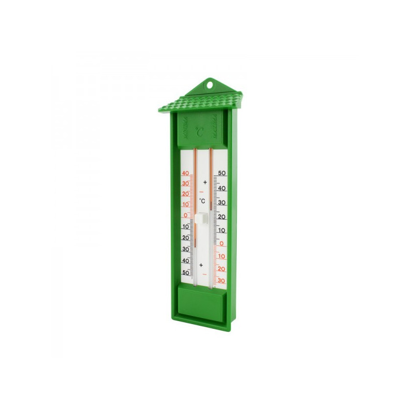 Teploměr maximo-minimální, analogový, 230 x 80 mm, zelený Teploměr maximo-minimální, analogový, 230 x 80 mm, zelený