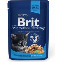 BRIT Premium Cat kapsa Chicken Chunks for Kitten 100g